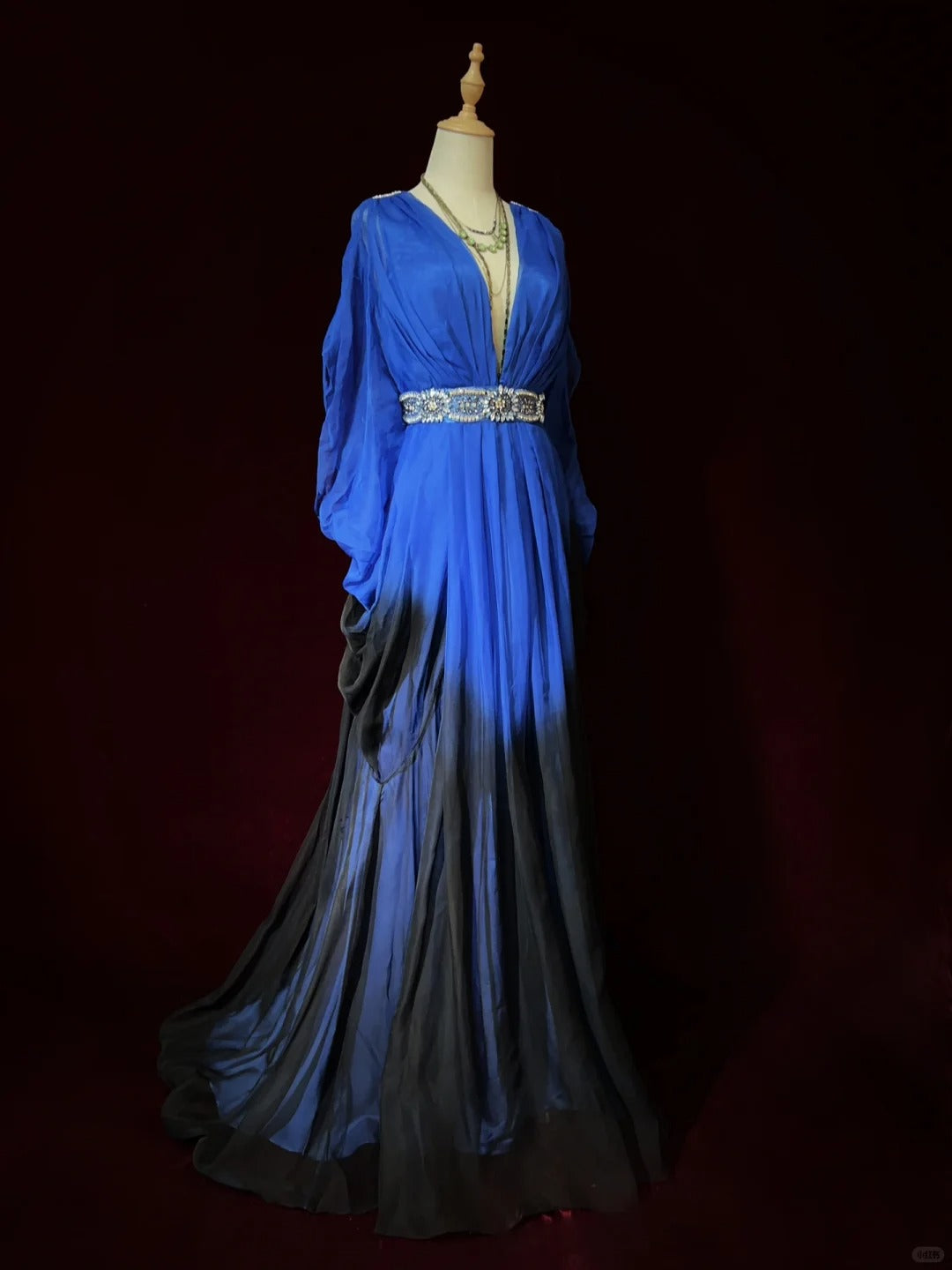 Elegant Prom Dress V-neck Pleated Evening Dress Gala Dress Business Dinner Dress D2441