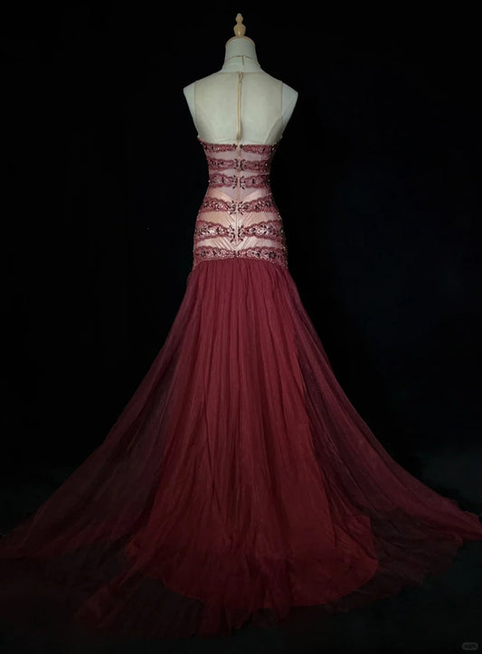 Charming Prom Dress Crew Neck Floor Length Prom Dress Evening Dress Gala Dress Business Dinner Dress D2444