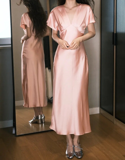 Sweet Prom Dress A Line V-neck Prom Dress Evening Dress Gala Dress D2559