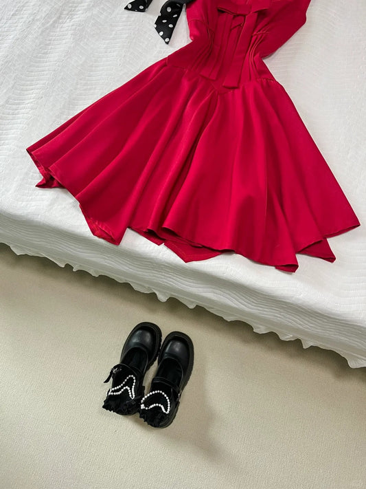 Elegant Prom Dress A Line Bowknot Pleated Prom Dress Homecoming Dresses Party Dress D2577