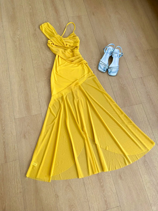 Stunning Prom Dress Asymmetrical Straps Pleated Prom Dress Evening Dress Party Dress D2584
