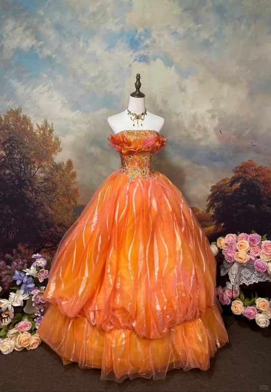 Sweet Prom Dress Strapless Pleated Evening Dress Prom Gown Ball Gown Birthday Dresses D2621