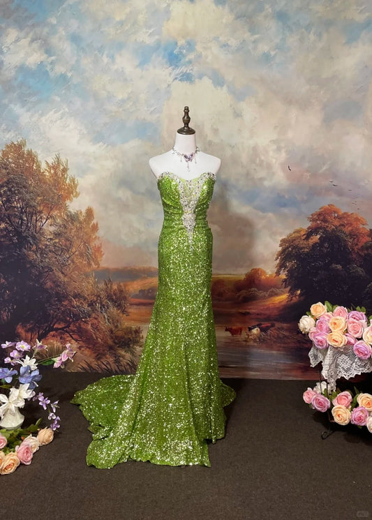 Shiny Prom Dress Sweetheart Sequins Evening Dress Prom Gown Birthday Dresses Gala Dress D2622