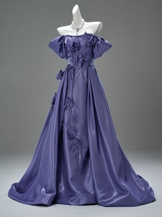 Gorgeous Prom Dress Off Shoulder Flower Prom Gown Gala Dress Evening Dresses D2639