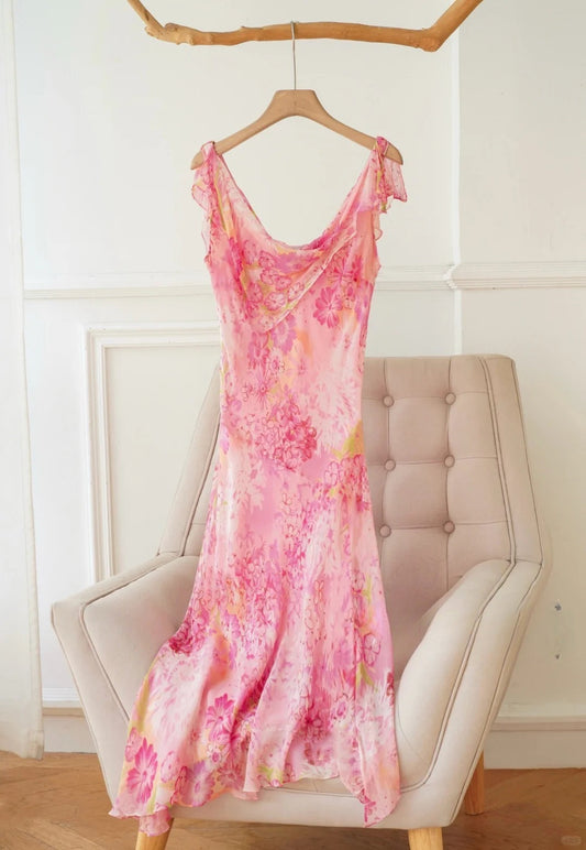 Stunning Prom Dress Print Asymmetrical Hem Prom Gown Evening Dress Party Dresses D2686