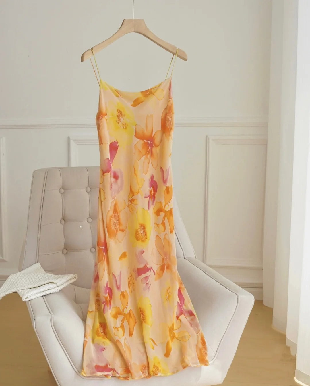 Elegant Women Summer Dress Spaghetti Straps Print Party Dresses Vacation Dress D2695