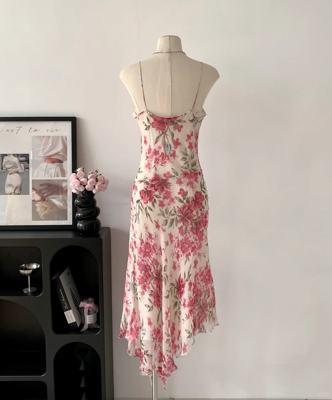 Pretty Woman Summer Dress Spaghetti Straps Print Party Dresses Vacation Dress D2696