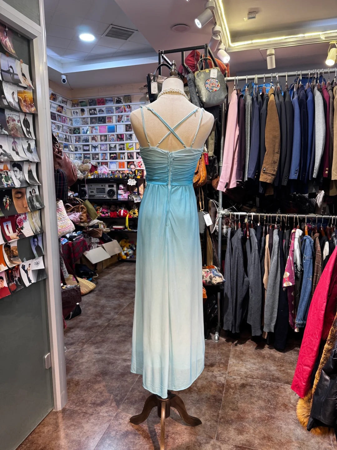 Sweet Prom Dress Spaghetti Straps Pleated Crystal Prom Gown Evening Dress Gala Dresses D2699
