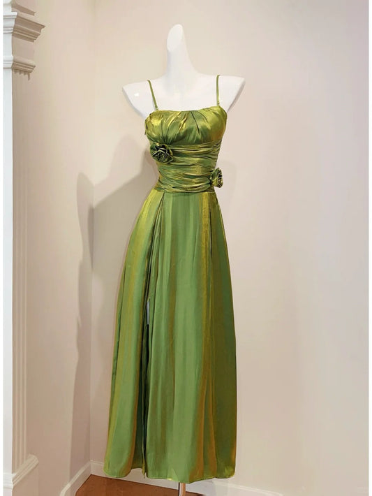 Stunning Prom Dress Spaghetti Straps Pleated Evening Dress Gala Dress D2729