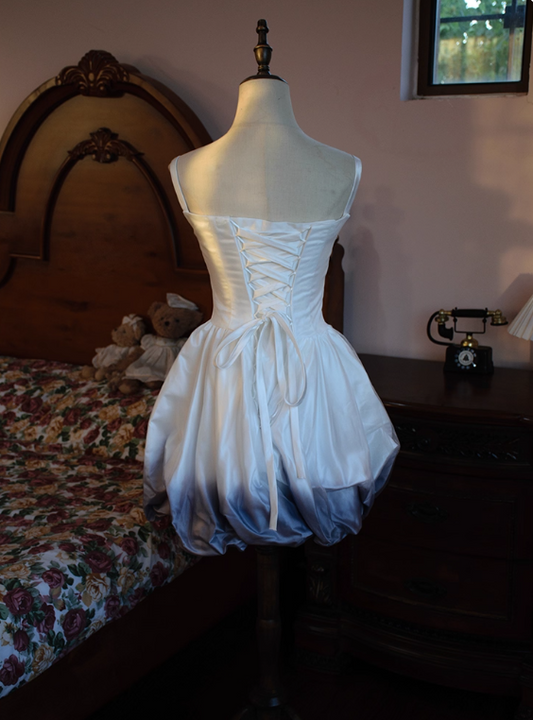 Cute Homecoming Dress Spaghetti Straps Pleated Short Prom Dress Birthday Party Dress Cocktail Dress D2811