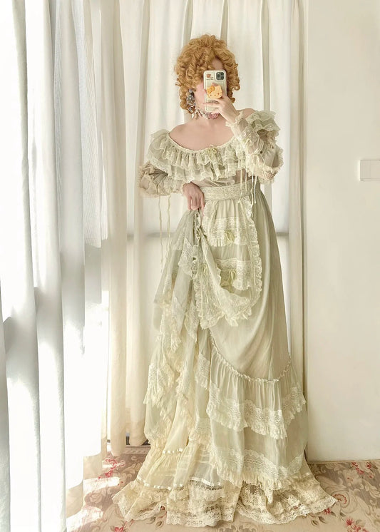 Elegant Prom Dress Off Shoulder Pleated Lace Birthday Party Dress Evening Dress D2850