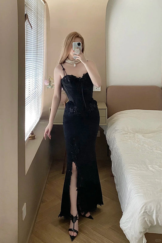 Sexy Prom Dress Sweetheart Slit Mermaid Birthday Party Dress Cocktail Dress D2851