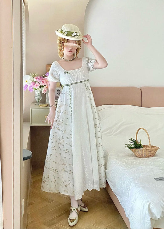 Sweet Summer Dress A Line Square Neck Pleated Women Dress Date Dress D2862