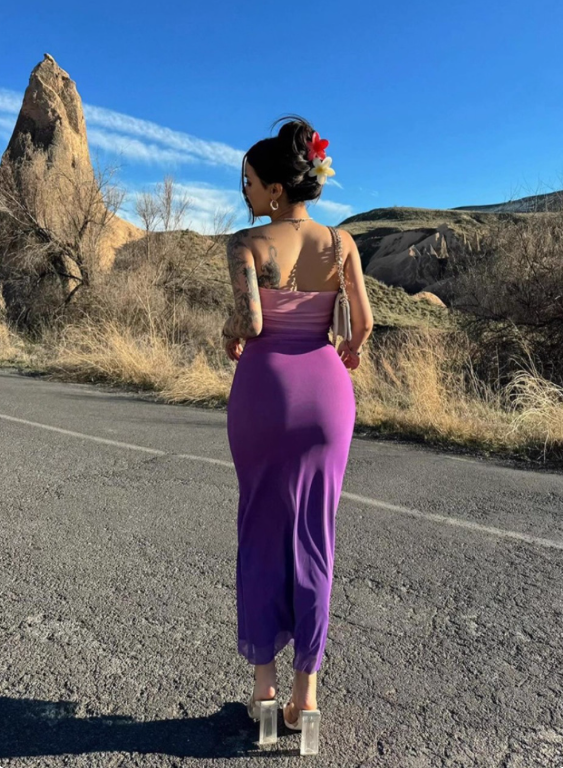 Pretty Summer Dress Strapless Fitted Gradient Women Dress Vacation Dress Party Dress D2873