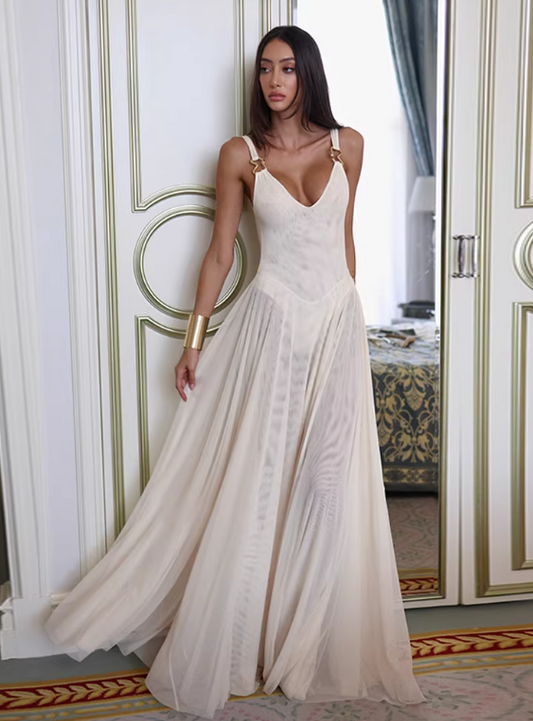 Charming Summer Dress V-neck Pleated Women Dress Vacation Outfits Casual Dress D2877
