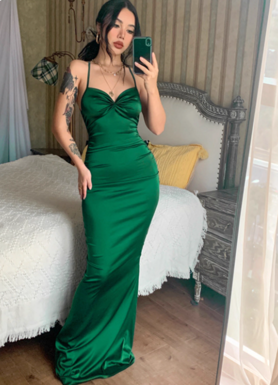 Sexy Summer Dress Spaghetti Straps Pleated Backless Women Dress Vacation Outfits Party Dress D2880