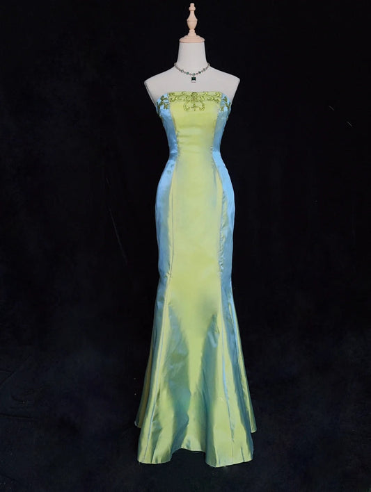 Stunning Prom Dress Strapless Beaded Mermaid Evening Dress Gala Dress D2894