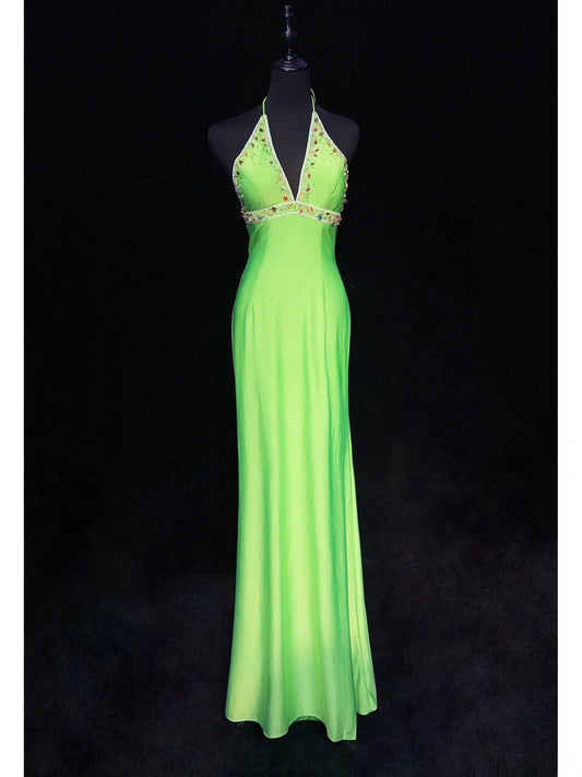 Stunning Prom Dress Halter Beading Evening Dress Gala Dress Party Dress D2907