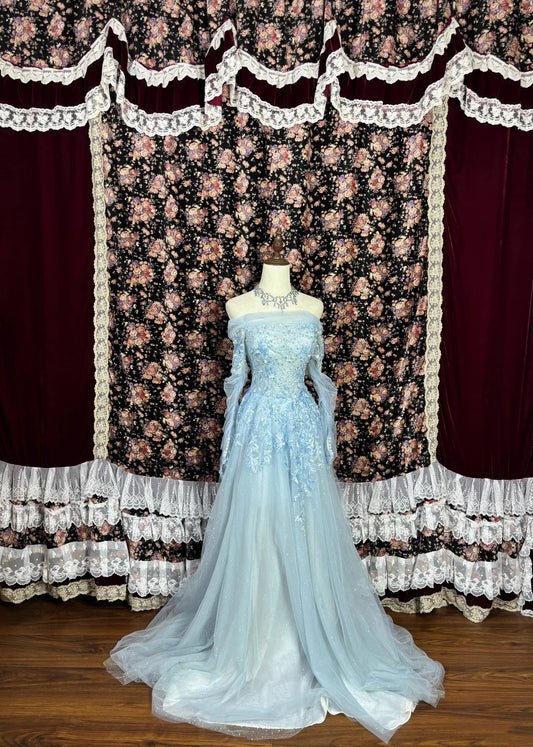 Charming Prom Dress A Line Off Shoulder Pleated Long Gala Dress Evening Dress D3008