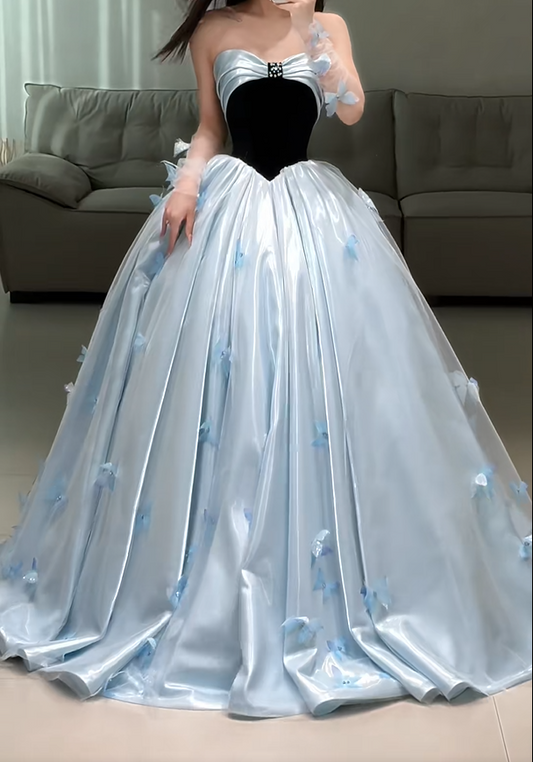 Stunning Prom Dress Sweetheart Pleated Ball Gown Evening Dress Sweet 16 Dress D3028