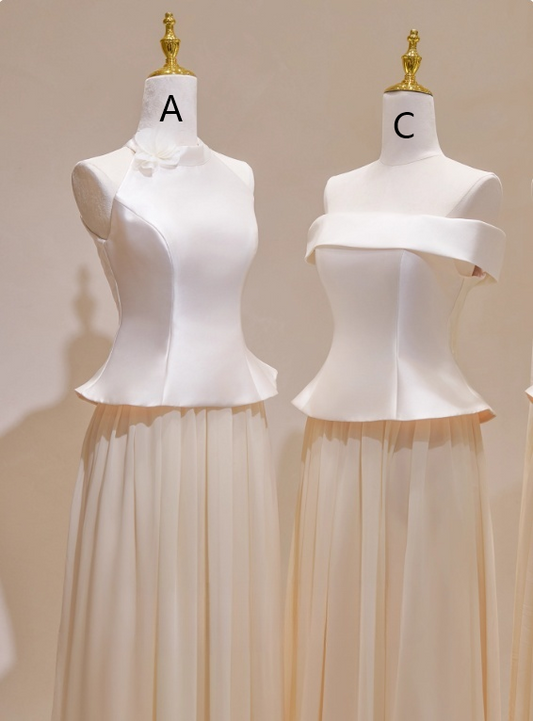 Pretty A Line Tulle Long Bridesmaid Dress D3125