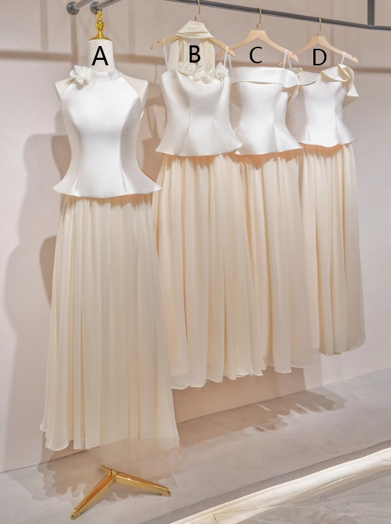 Pretty A Line Tulle Long Bridesmaid Dress D3125