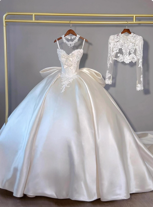 Elegant Wedding Dress Sweetheart Pleated Wedding Dress D3195