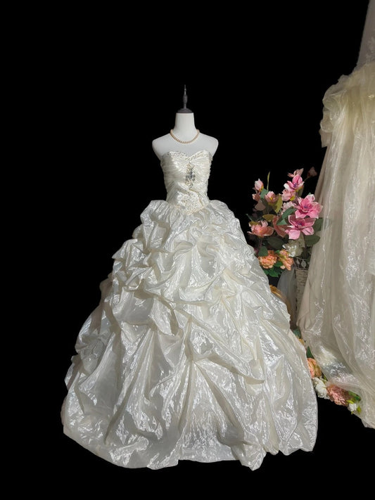 Pretty Wedding Dress Sweetheart Pleated Wedding Dress D3250