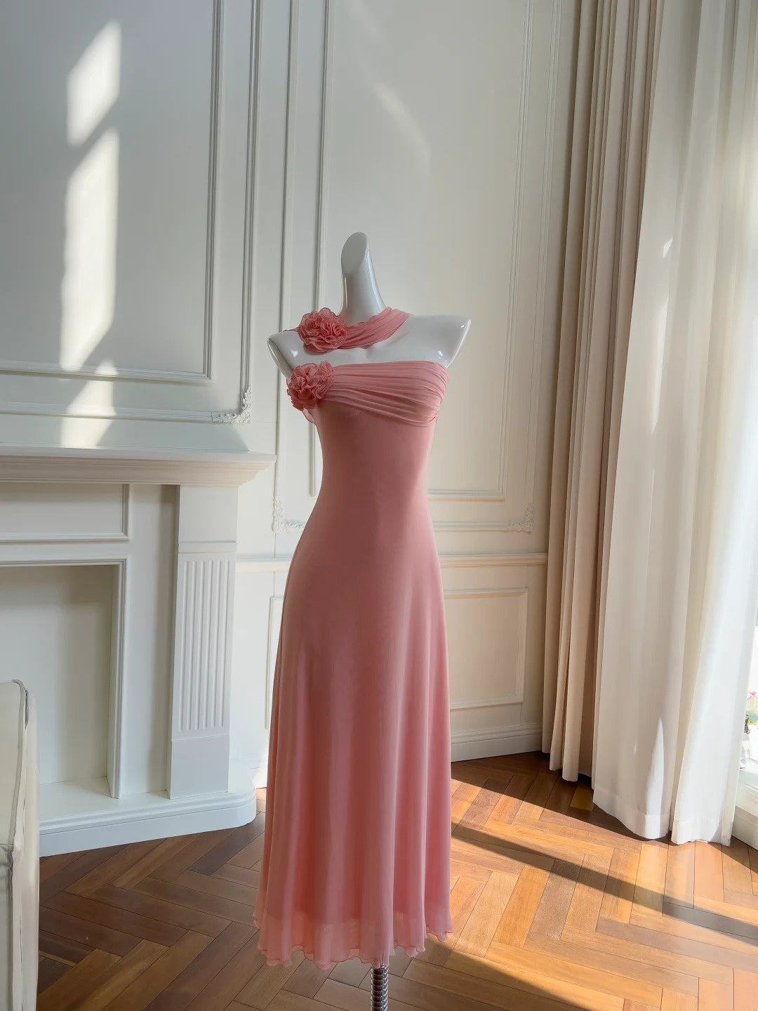 Popular Prom Dress A Line Strapless Pleated Birthday Party Outfits D3267