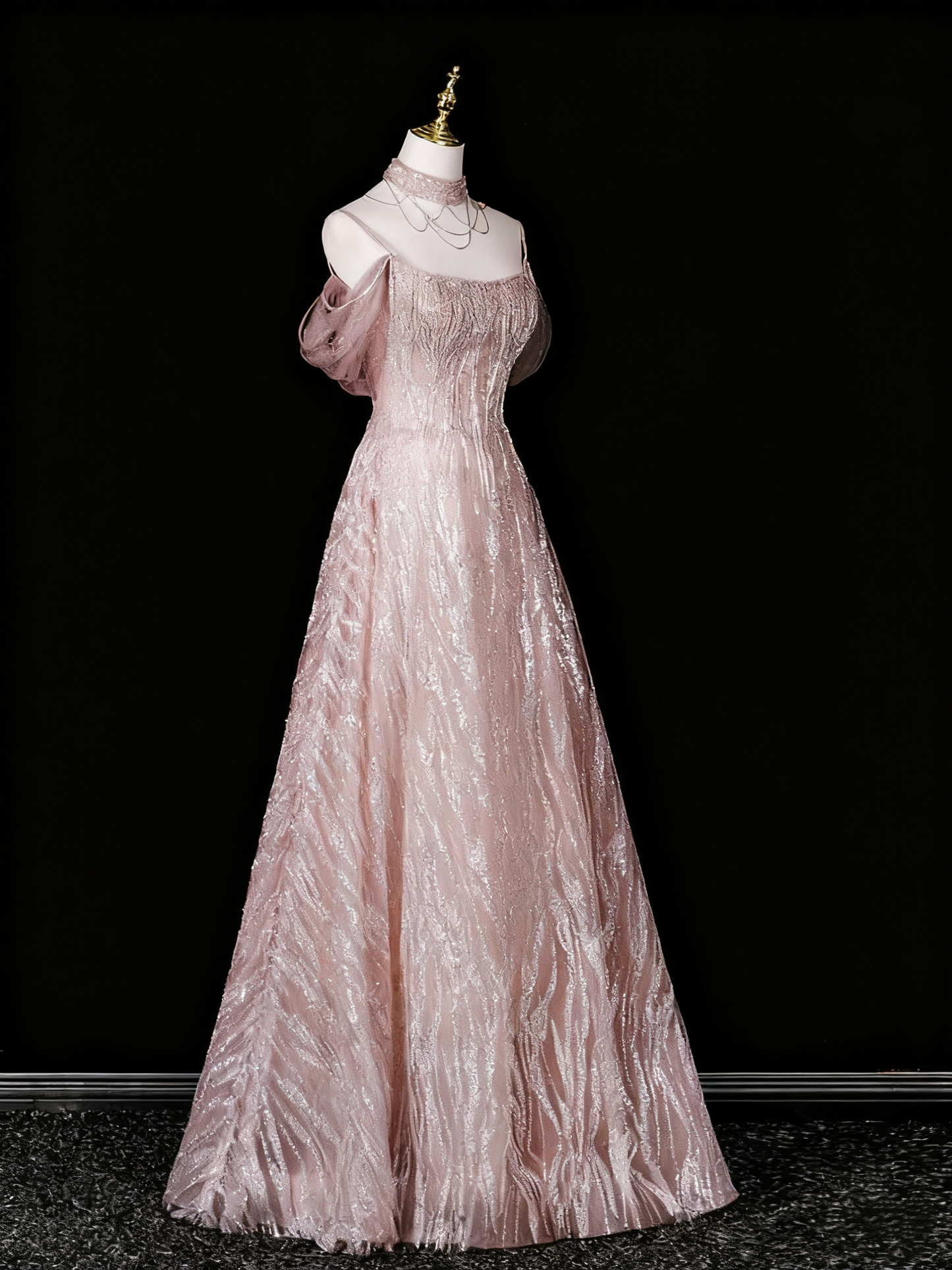 Sweet Prom Dress A Line Spaghetti Straps Pleated Prom Dress Evening Gown Birthday Party Dress D3309