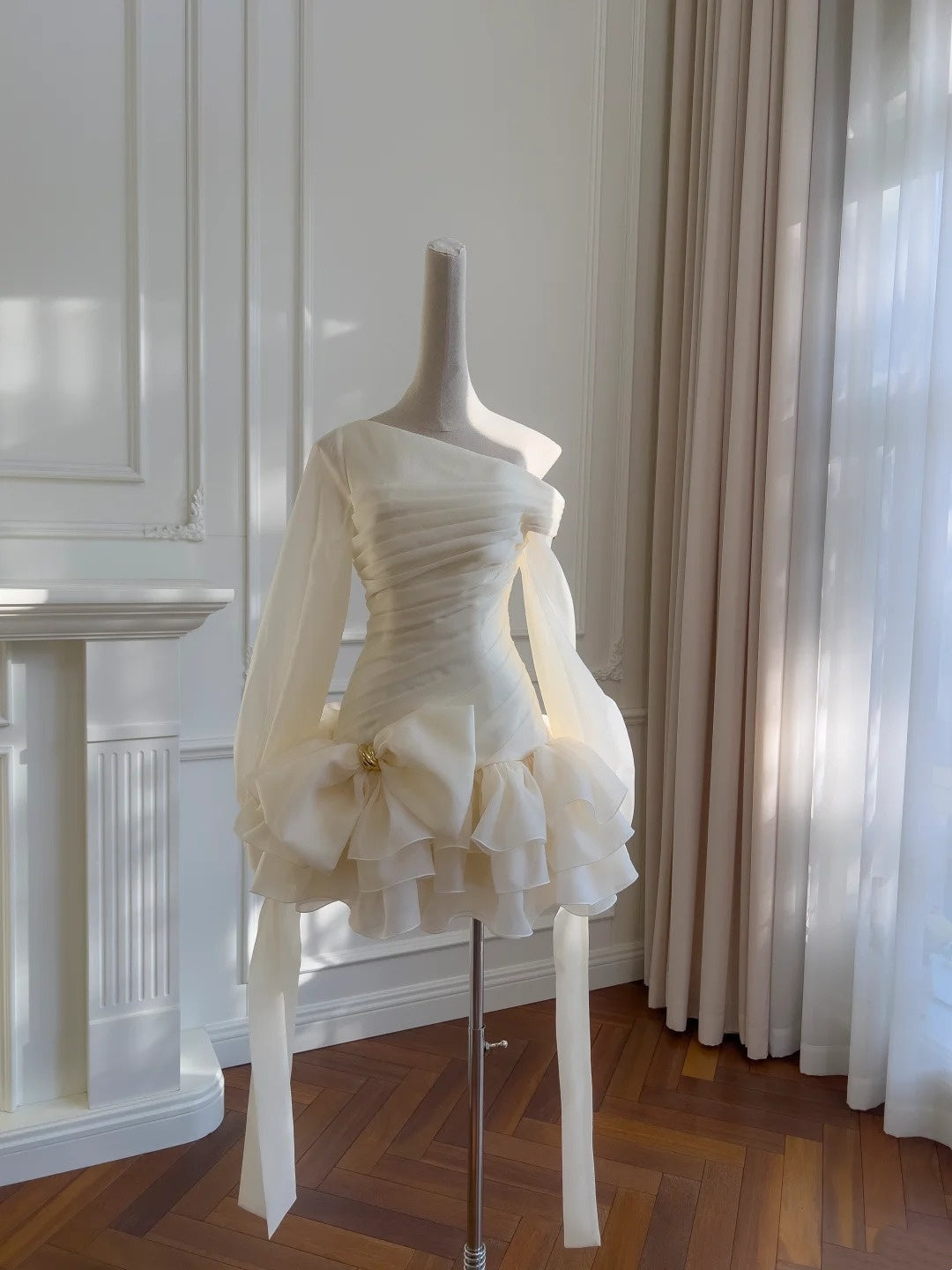 Elegant Homecoming Dress Asymmetrical Neck Short Prom Dress Cocktail Dress Birthday Party Outfits D3323