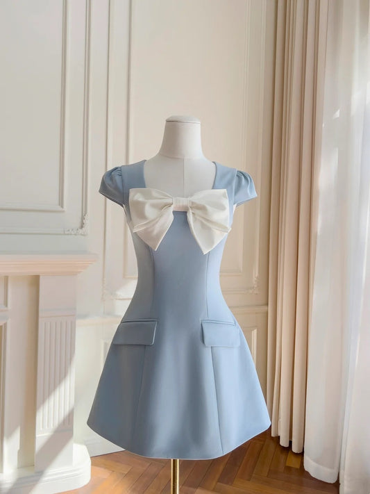 Minimalist Homecoming Dress A Line Crew Neck Short Prom Dress Birthday Party Outfits D3326