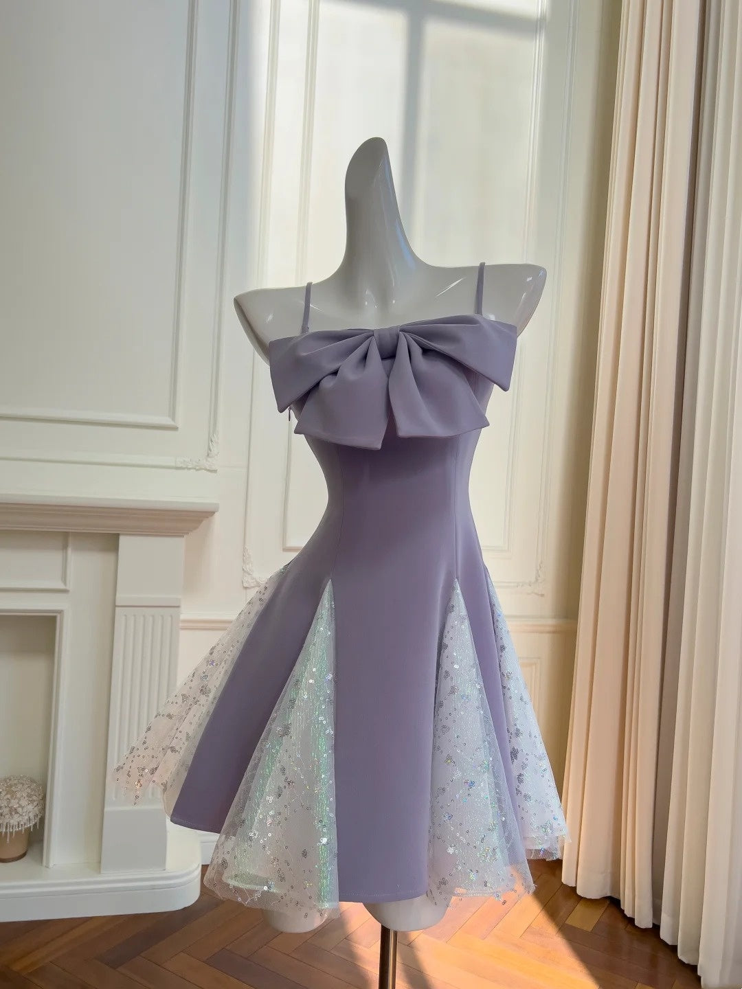 Beauty Homecoming Dress A Line Spaghetti Straps Pleated Short Prom Dress Birthday Party Outfits D3333