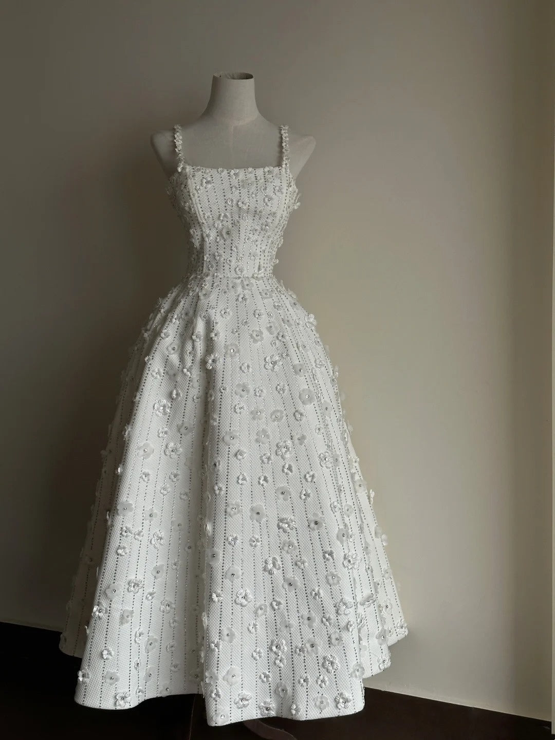 Stunning Prom Dress Spaghetti Straps Floral Evening Dress Quinceanera Dress D3355