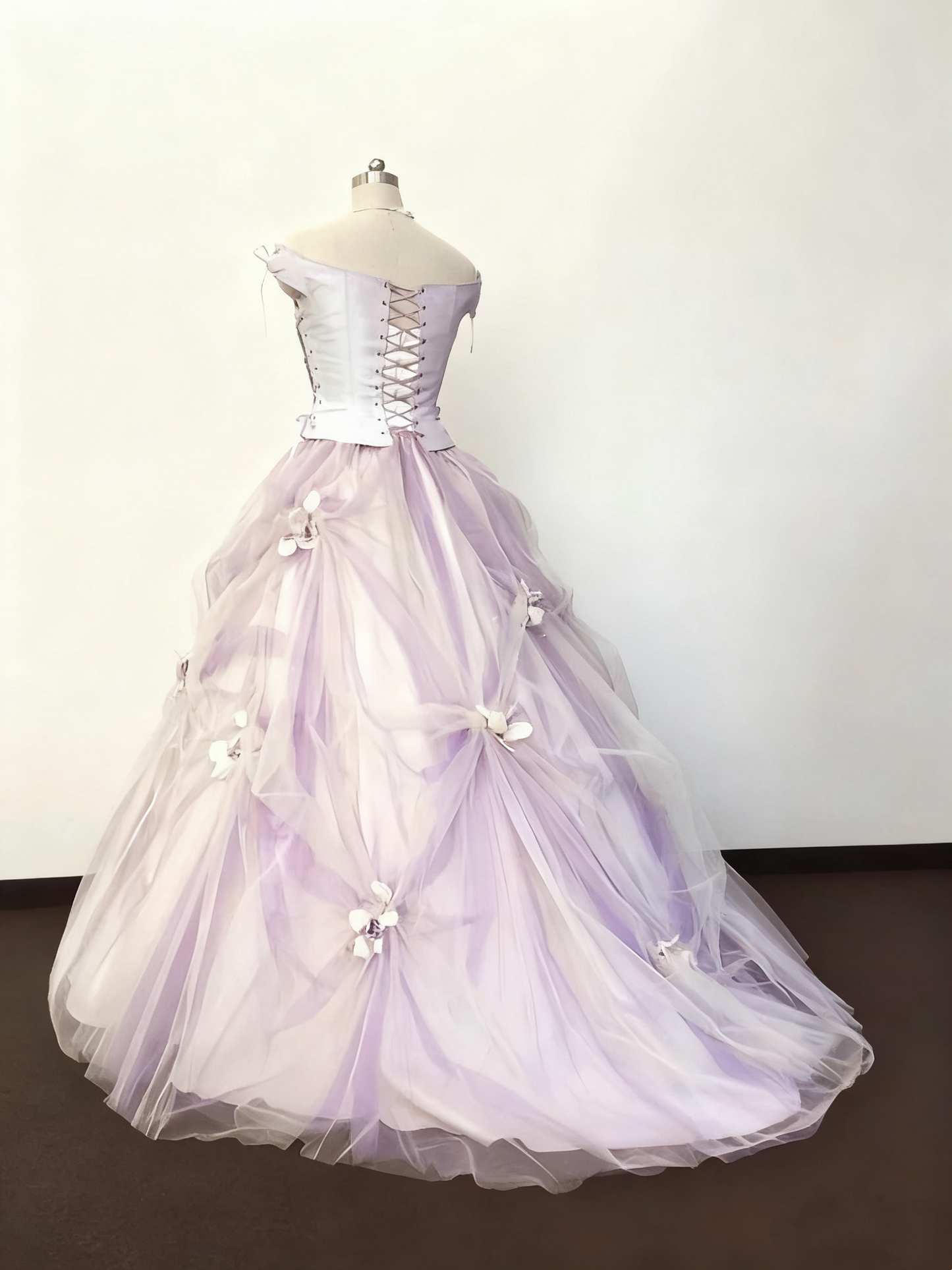 Beauty Prom Dress Crew Neck Tulle Quinceanera Dress Evening Dress Ball Gown D3380