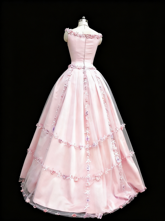 Pretty Prom Dress Off Shoulder Pleated Quinceanera Dress Evening Dress Ball Gown D3384