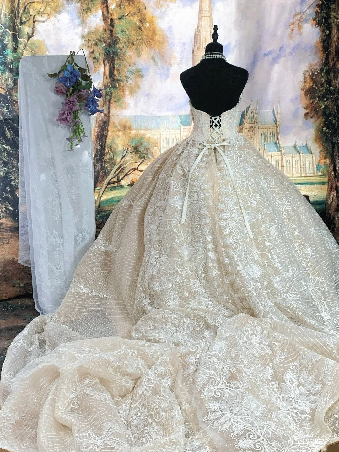 Pretty Wedding Dress Strapsless Pleated Wedding Dress D3420