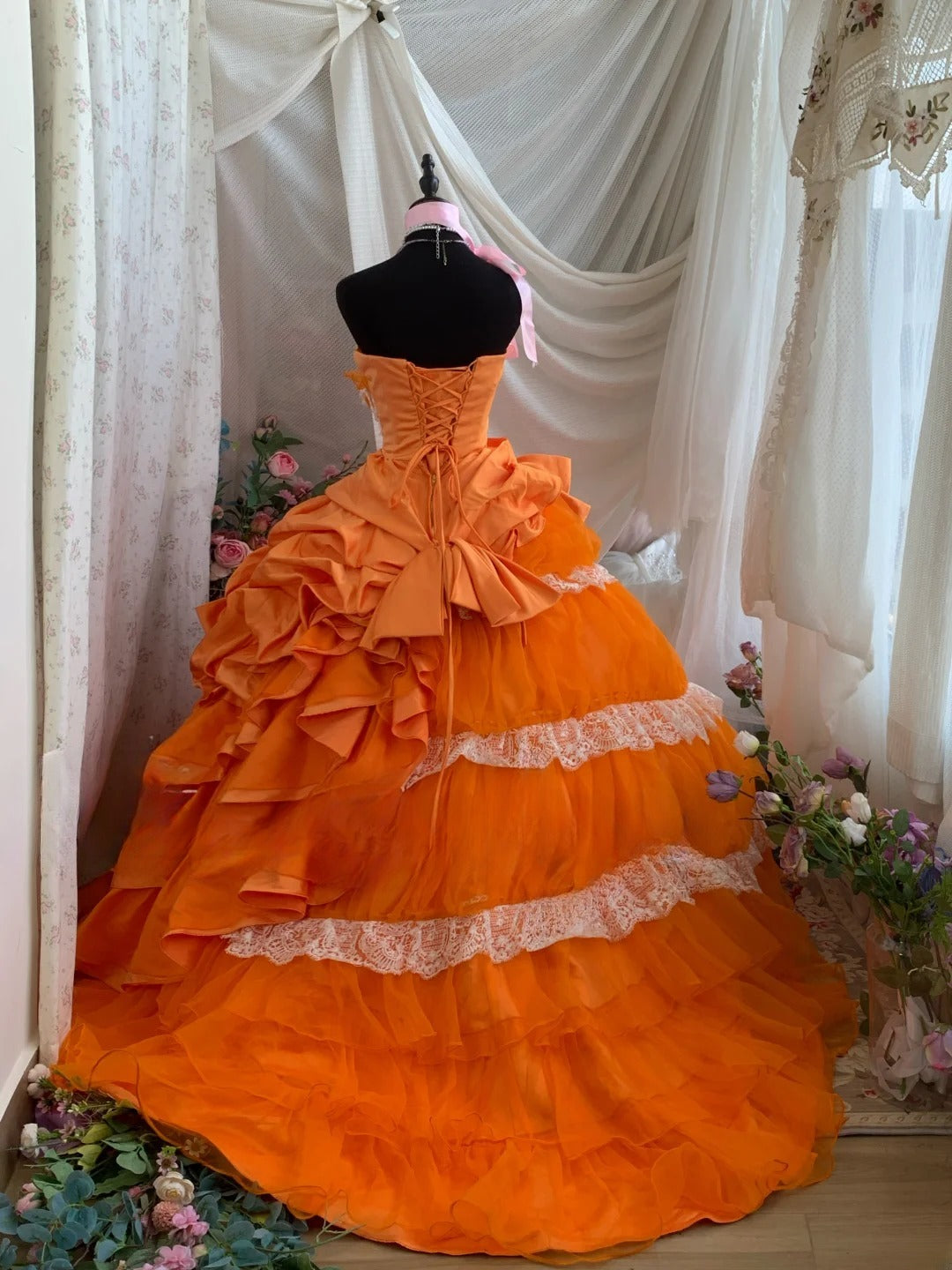 Charming Prom Dress Strapsless Pleated Tulle Ball Gown Evening Dress Quinceanera Dress D3440