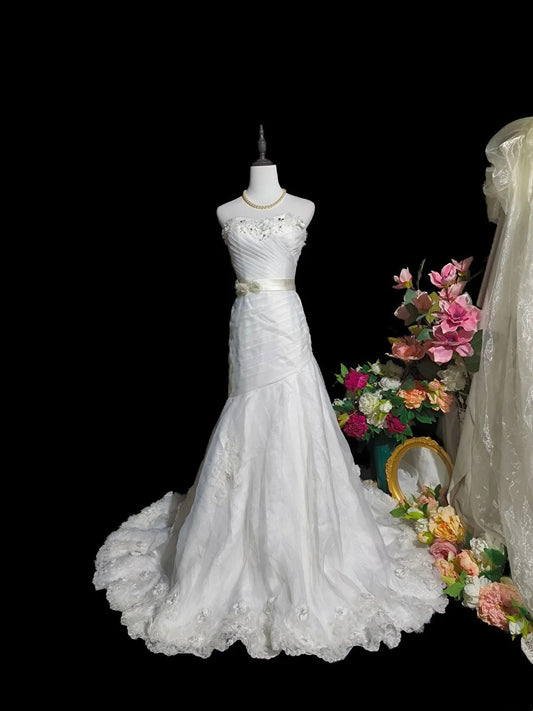 Stunning Wedding Dress Sweetheart Pleated Mermaid Wedding Dress D3424