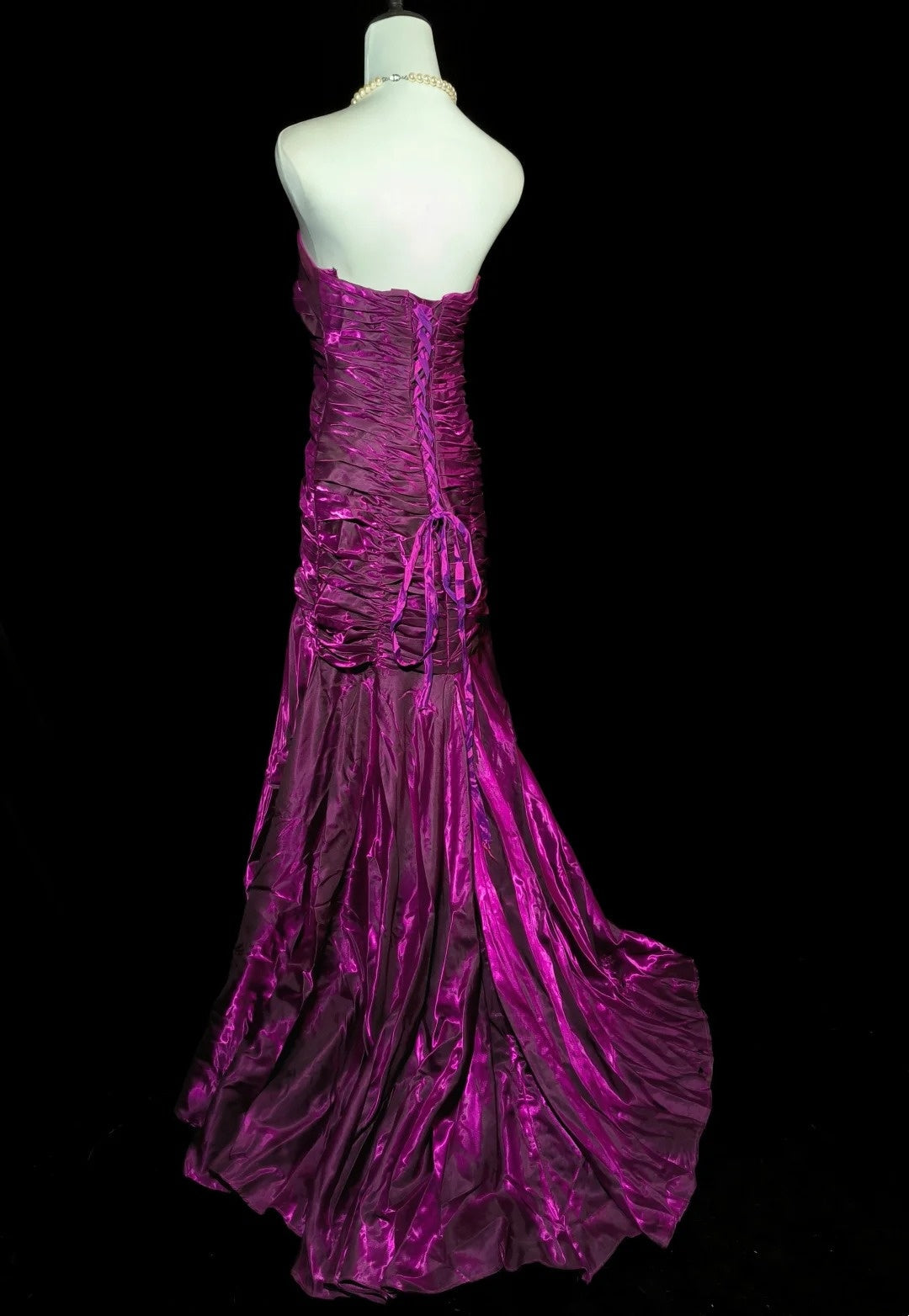 Gorgeous Prom Dress Strapless Pleated Mermaid Evening Dress Birthday Party Dress D3431