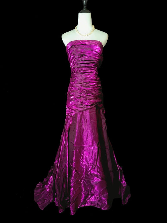 Gorgeous Prom Dress Strapless Pleated Mermaid Evening Dress Birthday Party Dress D3431