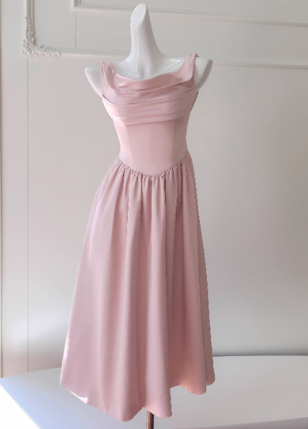 New Arrival Prom Dress A Line Straps Pleated Birthday Party Dress Evening Dress D3515