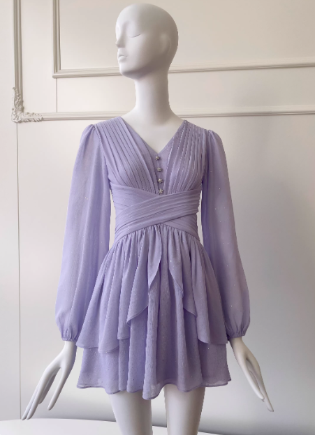 New Arrival Homecoming Dress V-neck Pleated Birthday Party Dress Short Prom Dress D3515