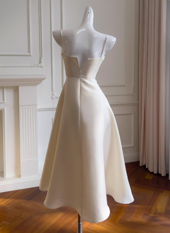 Minimalist Prom Dress A Line Spaghetti Straps Evening Dress Gala Dress D3565