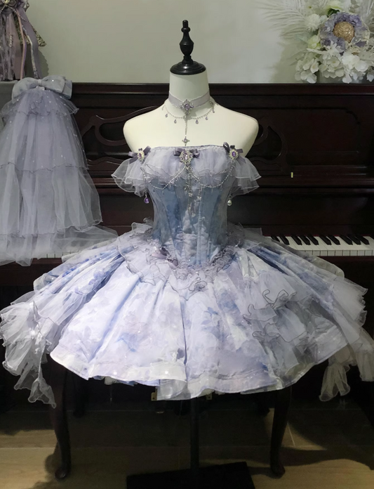New Arrival Homecoming Dress Strapless Tulle Short Prom Dress Birthday Party Dress D3608