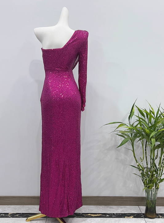 New Arrival Prom Dress Asymmetrical Neck Slit Birthday Party Dress Cocktail Dress D3613