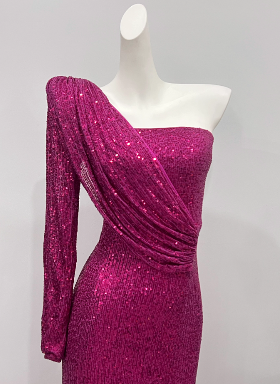 New Arrival Prom Dress Asymmetrical Neck Slit Birthday Party Dress Cocktail Dress D3613