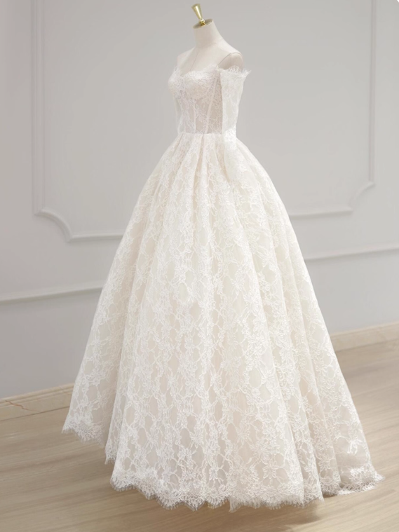 Charming Wedding Dress Off Shoulder Lace Wedding Dress D3630