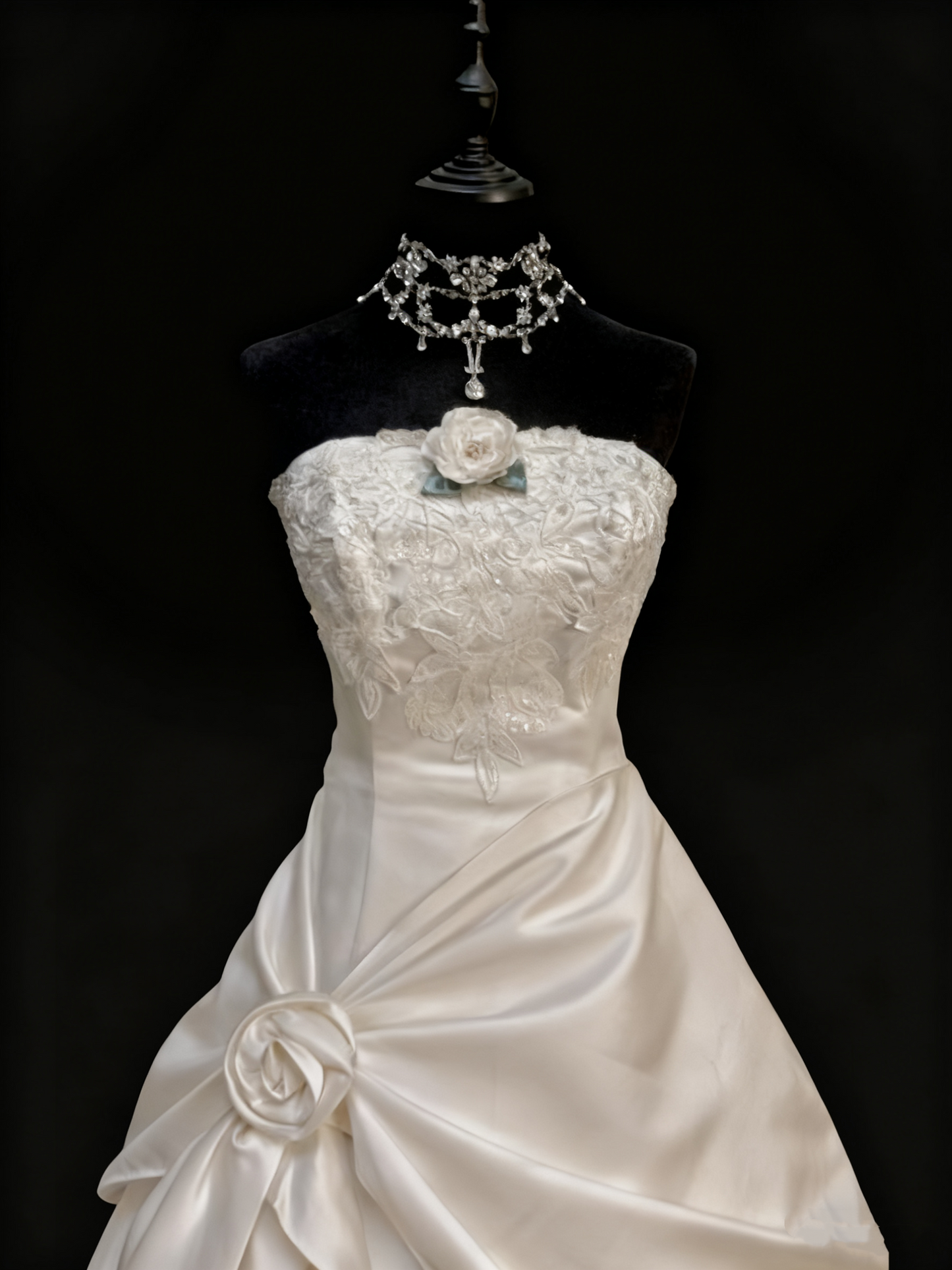 Pretty Wedding Dress Strapless Rose Wedding Dress D3663