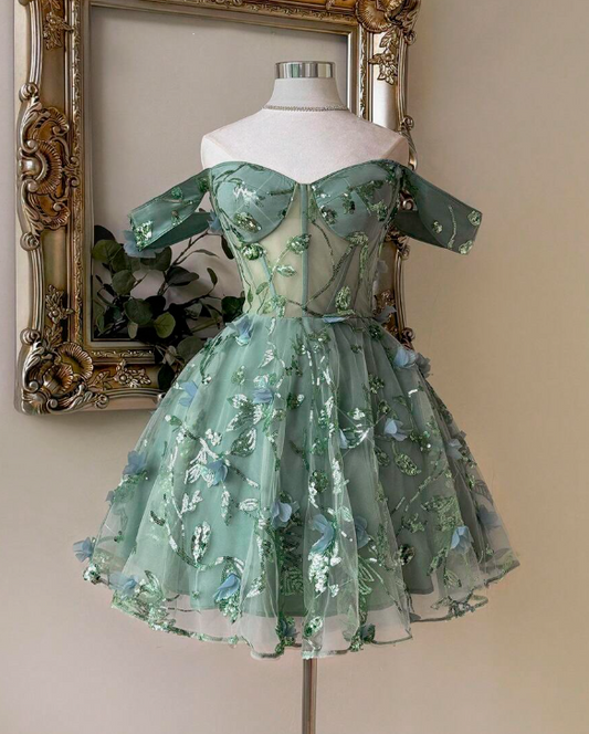 Stunning Homecoming Dress Off Shoulder Pleated Short Prom Dress Birthday Party Outfits D3675